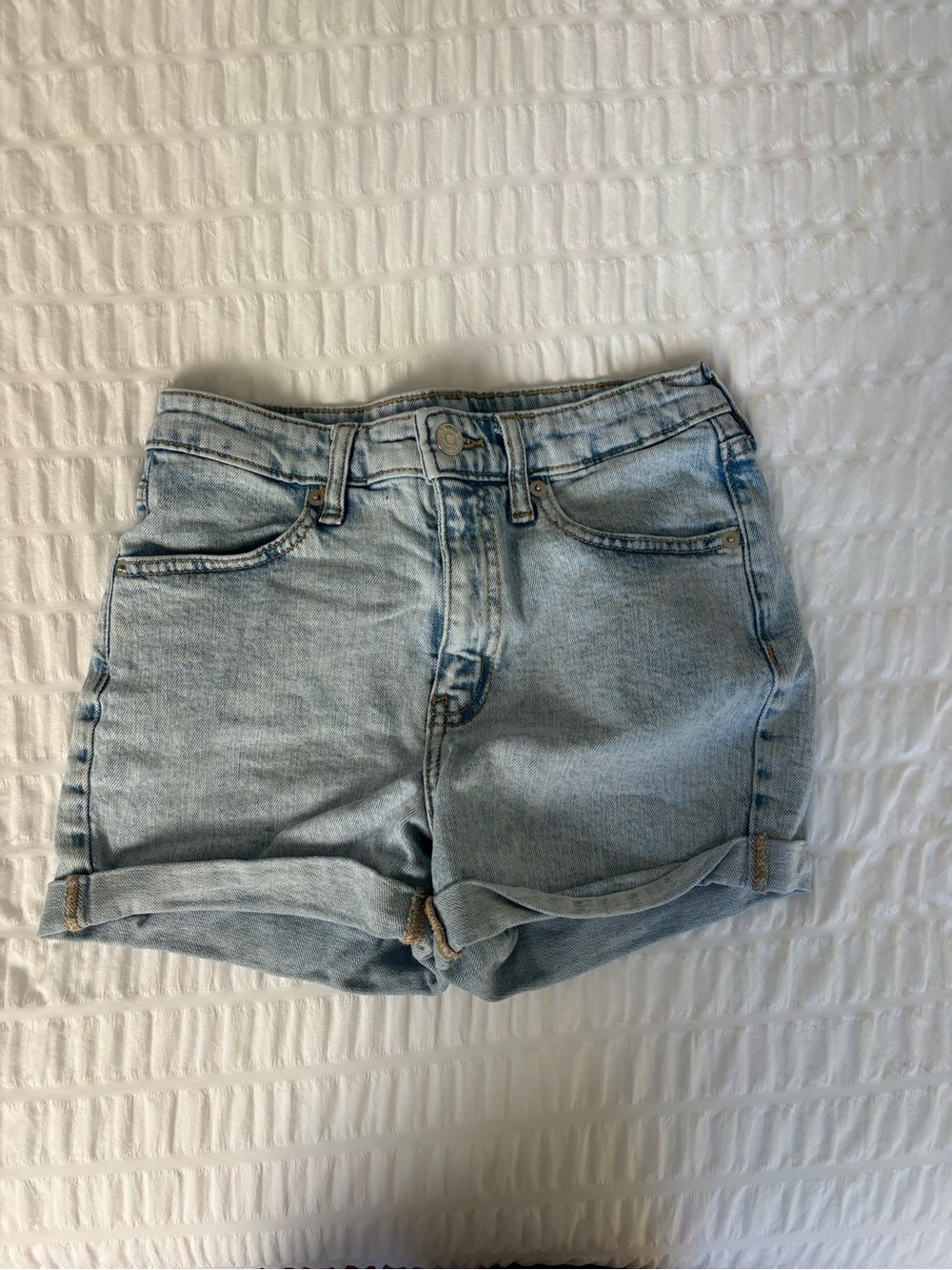 wild fable Light Blue Denim Roll-Cuff Shorts